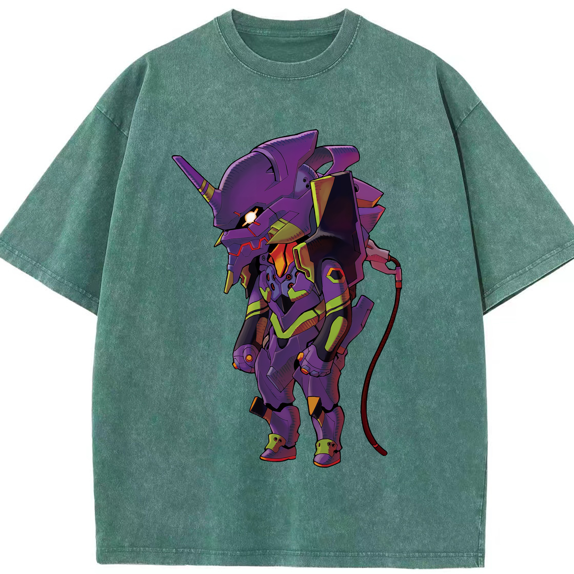 （画像用） EVA 新世紀エヴァンゲリオン 綿100% ヴィンテージ風 半袖Tシャツ（フロントプリント）